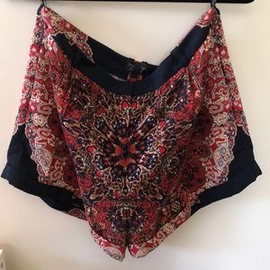 Top shop patterned shorts